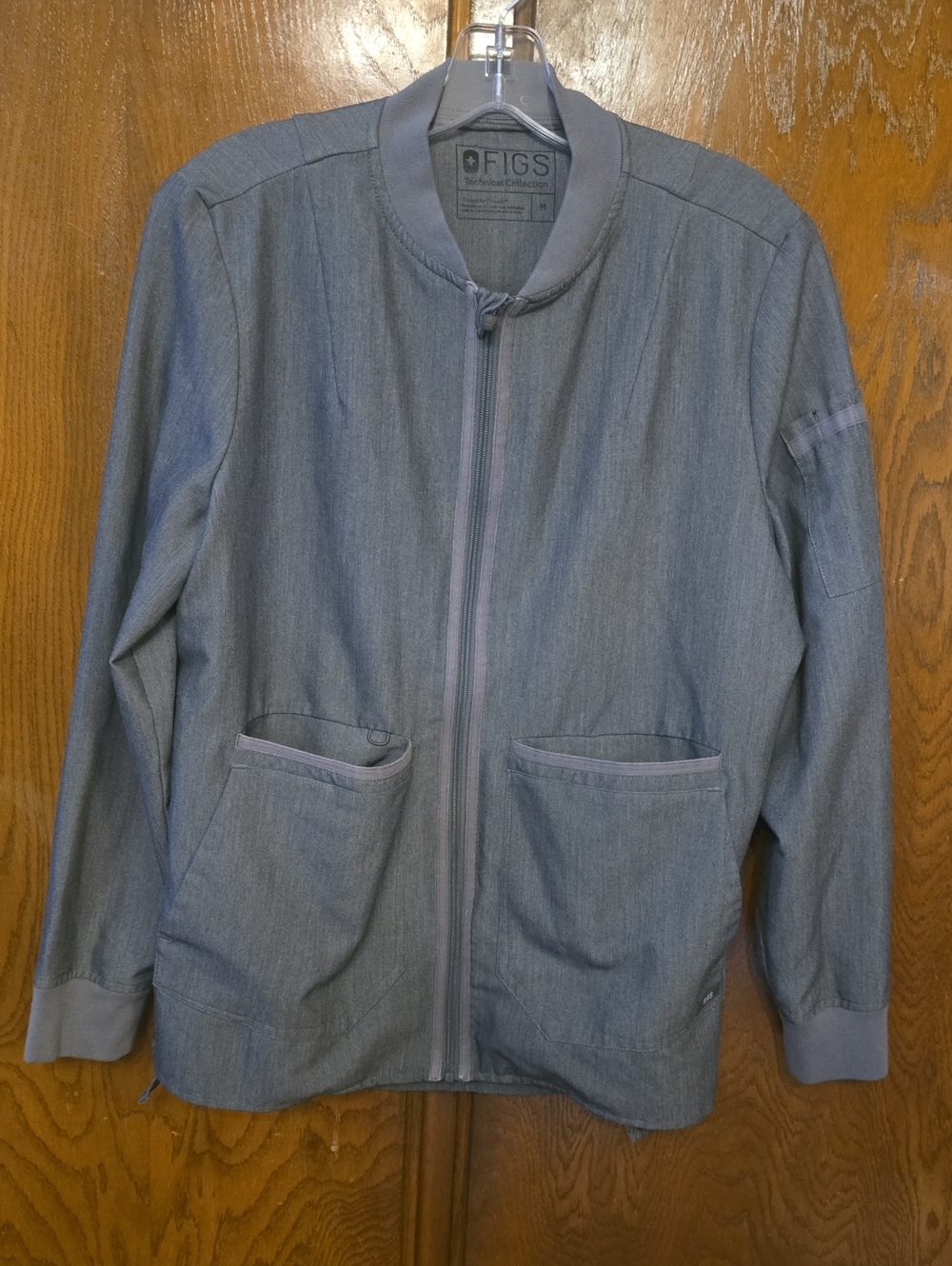 FIGS Womens Light Gray Technical Collection Scrub Size M